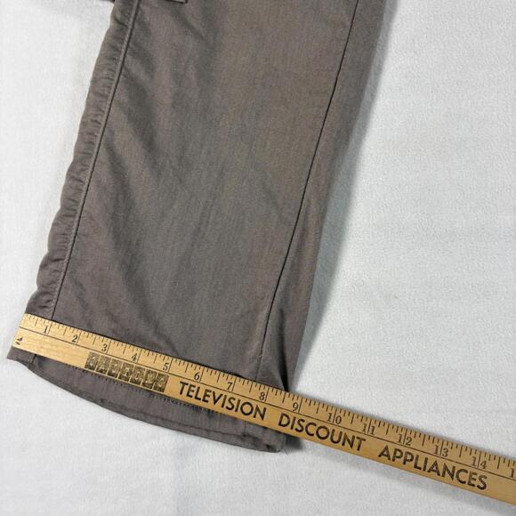 VIP Jeans Womens 8/10 Y2K Wide Leg Cargo Pants Brown Multi Pocket Stretch - Picture 3 of 10